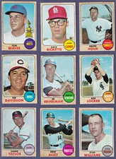 1968 Topps Baseball (1-109) * You Pick * Conditions Listed