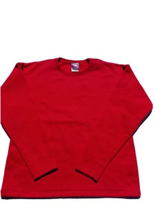 Hanes Shirt Girls XL 14-16 Red Blank Long Sleeve Crewneck Shirt - Picture 1 of 8