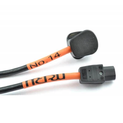 MCRU NO.14 MAINS POWER LEAD - BELDEN 19364 CABLE - SILVER PLATED PLUG + IEC 2MTR - Image 1 of 2