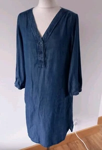 PART TWO COPENHAGEN LADIES DENIM DRESS 3/4 SLEEVE & POCKETS LYOCELL 38 UK 12 - Picture 1 of 13