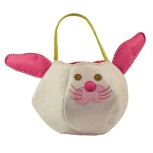 Groovy Holidays Filz rosa Schlappohr Osterhase Korb Frühling Spieldatum - Bild 1 von 1