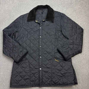 Barbour Jacket Adult Medium Black Quilted Country Field Hunting Coat Men* - Picture 1 of 9