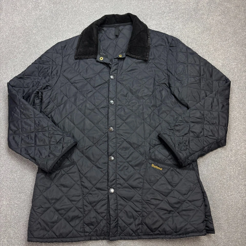 Barbour Jacket Adult Medium Black Quilted Country Field Hunting Coat Men* - Image 1 of 4