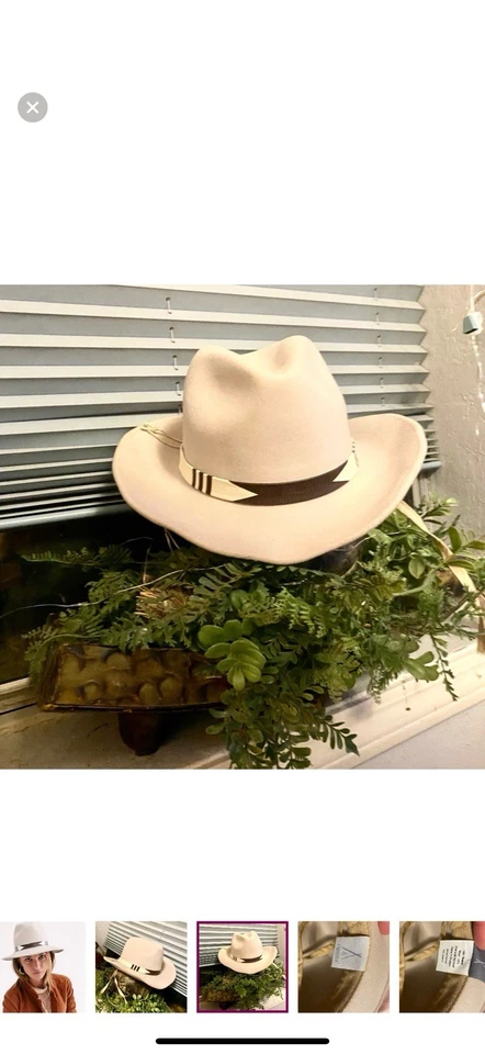 Sombrero de fieltro Nikki Beach Nomad de cuero pintado Foto 1 de 3