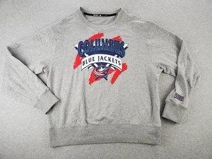 Adidas Columbus Blue Jackets Mens 2022 Retro Vintage Hockey Sweatshirt SZ Large - Picture 1 of 14