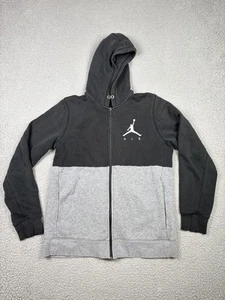 Jordan Air Full Zip Hoodie Mens Large Jumpman Basketball Sweatshirt Pullover 80s - Picture 1 of 15