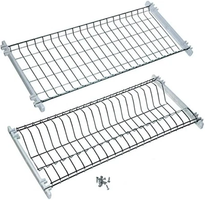 Scolapiatti Acciaio Inossidabile, Argento, 56 Cm, 2 Unità - Immagine 1 di 4