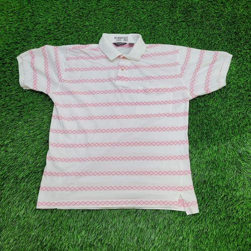 Polo Christian Dior vintage anni 80 S M 20x25 Monsiuer rosa bianco