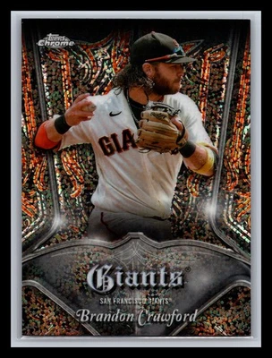 Brandon Crawford San Francisco Giants #P-19 Topps 2022 Topps Chrome Pinstriped - Image 1 of 2