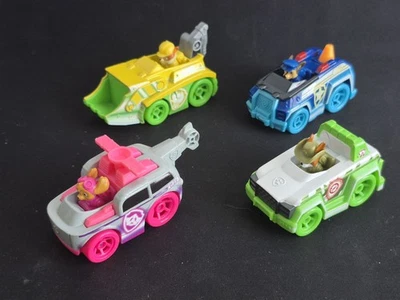 PAW Patrol True Metal Neon Rescue Vehicle Lot 4 Cars Set Die-Cast Loose  - Image 1 of 4
