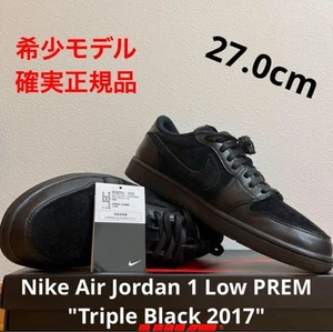 Men 9.0US Nike Air Jordan 1 Low Triple Black 2017 Men Sneaker Original LTD Colle - Picture 1 of 9