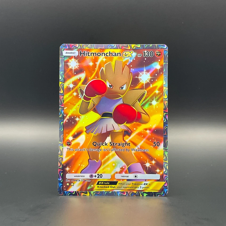 Fan Art Pokemon TCG Pocket Hitmonchan EX Holo Full Art | Mega Rising - Image 1 of 4