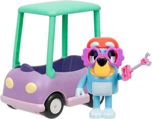 Bluey Grannies Auto Coupè Chat Mates Playset Janet Parlante con Occhiali Rimovibili - Foto 1 di 6