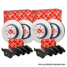 FEBI Front + Rear Brake Discs + Brake Pads Fits Land Rover Discovery Sport