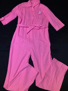 Barbie The Movie Adult Sz M Pink Barbiecore Jumpsuit Costume Spirit Halloween - Picture 1 of 11