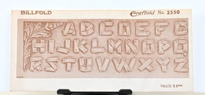 Vintage Craftaid No. 2550 Billfold Template – Alphabet & Scroll Design - Picture 1 of 2