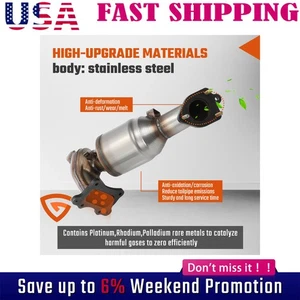 EPA Front Exhaust Catalytic Converter For 2013-2017 Honda Accord 2.4L Direct-Fit - Picture 1 of 19