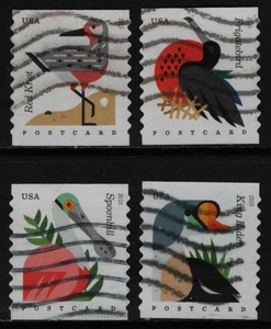 OFF paper #4995-98 Coastal Birds-Coil (used set of 4) Postcard 2011 _f188 - Picture 1 of 1