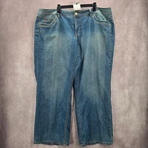 024. Just My Size Modern Bootcut Straight Wide Blue Jeans 26W Short - Picture 1 of 7