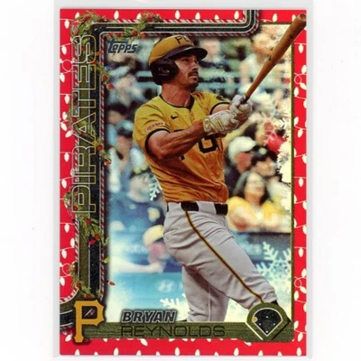 2025 Topps Holiday Lights Bryan Reynolds #H138 RED METALLIC /10 - Image 1 of 2