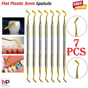 Flaches Kunststoff-Verbund-Füllinstrument 3 mm Doppelendwerkzeuge mit goldener Spitze - Bild 1 von 4
