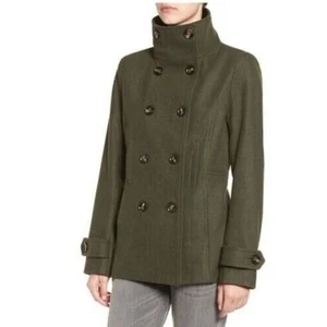 Chaquetón para mujer Thread & Supply mezcla de lana de doble botonadura en verde oliva XS $58 - Imagen 1 de 6