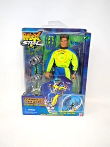 BRAND NEW RARE 2000 Max Steel Tornado Chaser & MX12 Sky Board Action Figure - Picture 1 of 6