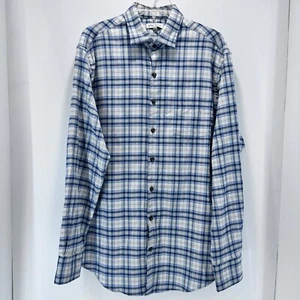 Peter Millar Plaid Long Sleeve Lightweight Flannel Button Down Men's Size L - Picture 1 of 10