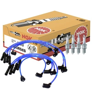 NGK Wire & 4 Standard Spark Plugs Kit For Nissan D21 Pathfinder 2.4L L4 - Picture 1 of 1