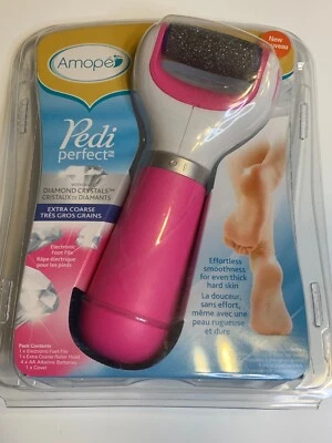 Amope Pedi Perfect lima de pie extra gruesa rosa con cristales de diamante TOTALMENTE NUEVA Foto 1 de 4
