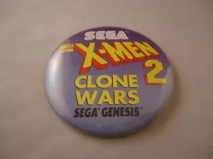X-Men 2 Clone Wars Sega Genesis Promotional Button Pin Back Promo - Picture 1 of 1