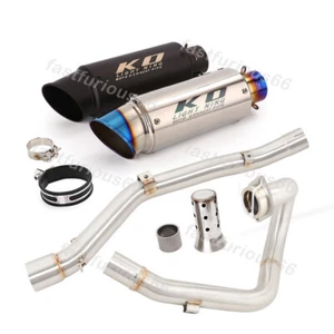 For Suzuki DRZ400S DRZ400SM 2000-2023 Exhaust System Header Mid Pipe Silencer - Picture 1 of 12