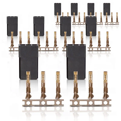 JR Graupner Uni Stecker Servostecker Goldkontakte 10 Stk partCore 100068 - Bild 1 von 3
