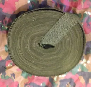 2" Wide Army Hunting Designer Camouflage Olive Green Burlap Roll, 3 Yardс. - Picture 1 of 2