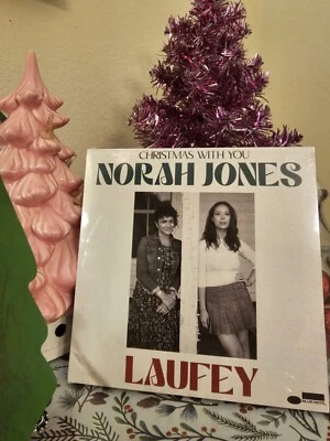 NORAH JONES  LAUFEY Christmas With You / Better Than Snow 7” Red Vinyl Blue Note - Image 1 of 4