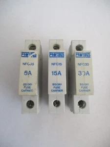 PROTECTOR NFC05 5A /NFC15 15A / NFC30 30A BS1631 PORTADOR DE FUSIBLES INCLUIDO FUSIBLE - Imagen 1 de 1