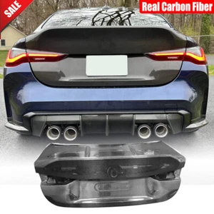 Real Carbon Rear Trunk Lid Cover Trim For BMW G22 430i M440i G82 M4 2021-2025 - Picture 1 of 12