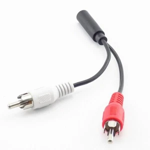 AUX Audio Cable Splitter Stereo Female to Male RCA Jack Adapter 3.5mm Plug Jack - Picture 1 of 7