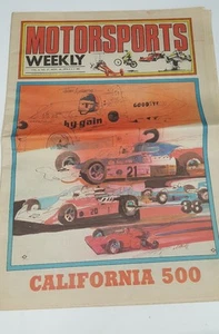 1976 MOTORSPORTS WEEKLY California NEWSPAPERS,NASCAR,MOTOCROSS,INDY,NHRA RACING - Picture 1 of 4