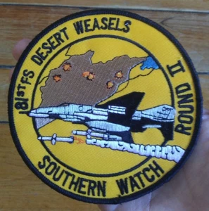 USAF DESERT WEASELS Southern Watch Round II 81st Fighter Squadron Military Patch - Picture 1 of 6