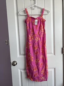 NWT The Childrens Place Girls size 10/12pretty Pink floral Rayon dress Beautiful - Picture 1 of 3