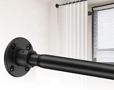 Black Shower Curtain Rod Wall Mounted - Industrial Rods 30"-78", 