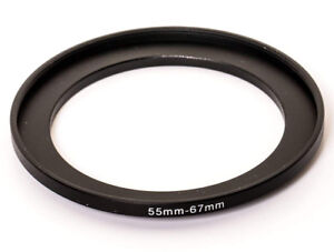 55-67mm Metal Step Up Ring Lens Adapter from 55 to 67mm Filter Thread UK SELLER