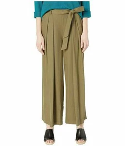 NWT $278 NEW EILEEN FISHER LAGENLOOK TENCEL TWILL WIDE LEG PANTS IN OLIVE 12 - Picture 1 of 10