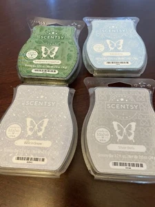 Scentsy Wachsschmelzbarren 3,2 Unzen Winter sortiert 4 Stück Eskimo Kiss Silberglocken - Bild 1 von 11