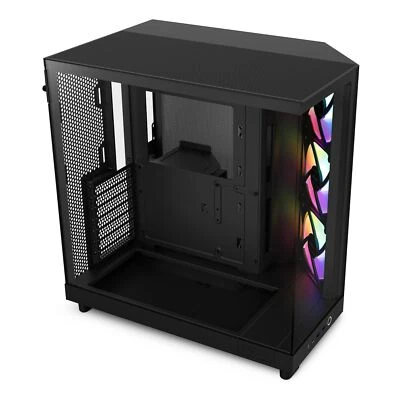NZXT H6 Flow RGB Mid-Tower Airflow Case with 3 RGB Fans, Panoramic Glass Pane... - Image 1 of 4