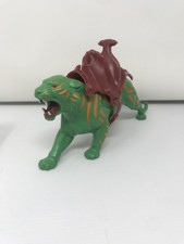 1981 Battle Cat He-Man Masters of the Universe Green Tiger w Saddle Vintage MotU