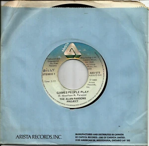 THE ALAN PARSONS PROJECT - GAMES PEOPLE PLAY / THE ACE OF SWORDS -CANADA-7"-1980 - Picture 1 of 2
