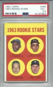 Tarjeta de béisbol 1963 Topps #466 estrellas novatas Bill Freehan Detroit Tigers PSA 3,5 - Imagen 1 de 1