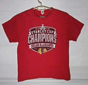 Gildan Chicago Blackhawks Stanley Cup 2015 Championship T-Shirt rot Herren Large - Bild 1 von 5